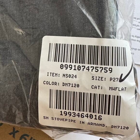 Madewell Mid-Rise Stovepipe Jeans in Armand Wash WMNS P27 Black Raw-Hem Petite - Picture 12 of 12